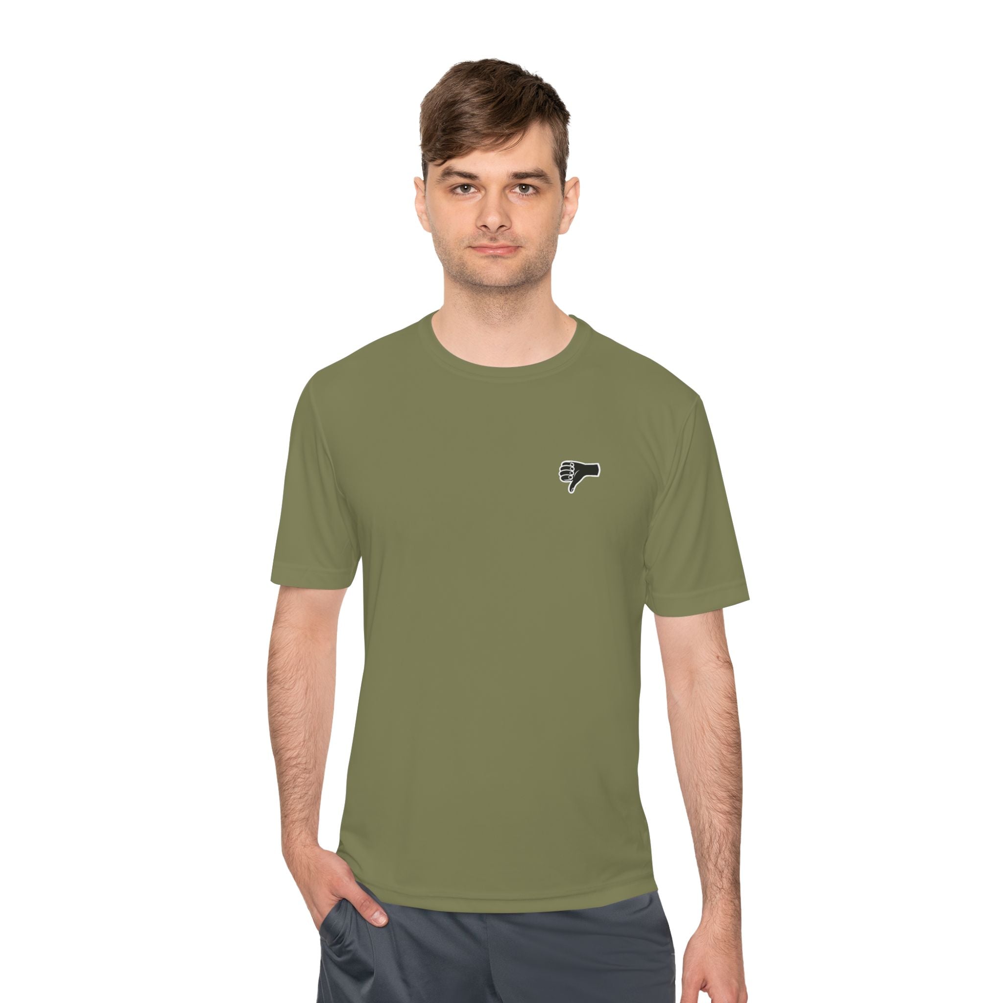 The AIR DRY thumbs down shirt.