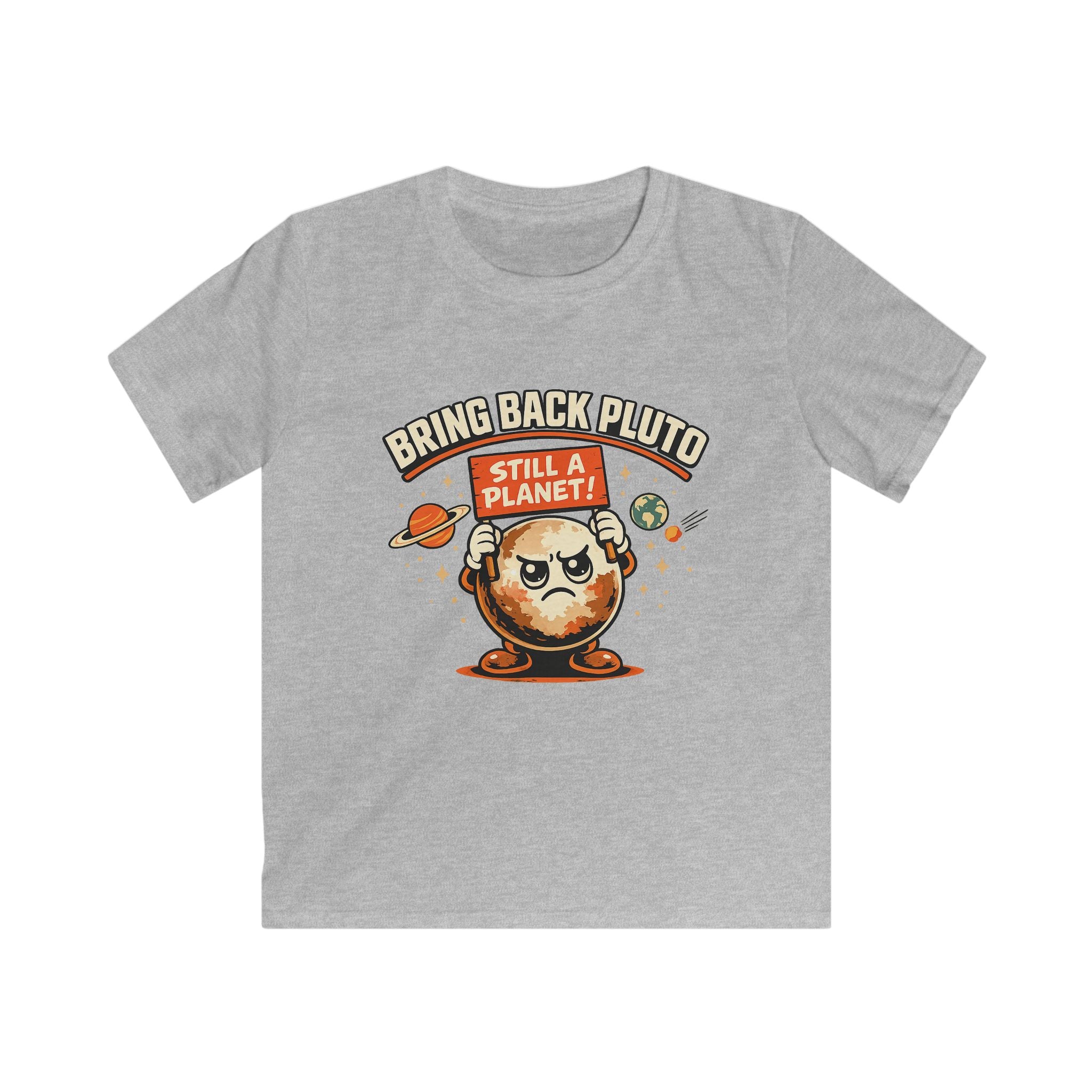 Kids Tee — 'Bring Back Pluto, Still a Planet!' Cute Cartoon Planet Shirt