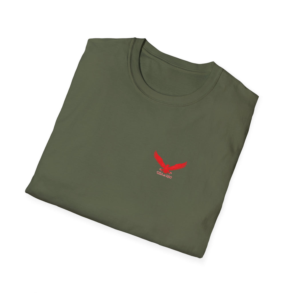 T‑Shirt — Small Red Eagle Chest Logo Tee