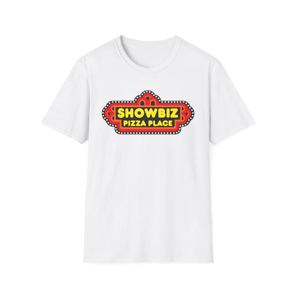 Showbiz Pizza Place Retro Logo T-Shirt — Vintage Arcade Pizza Tee