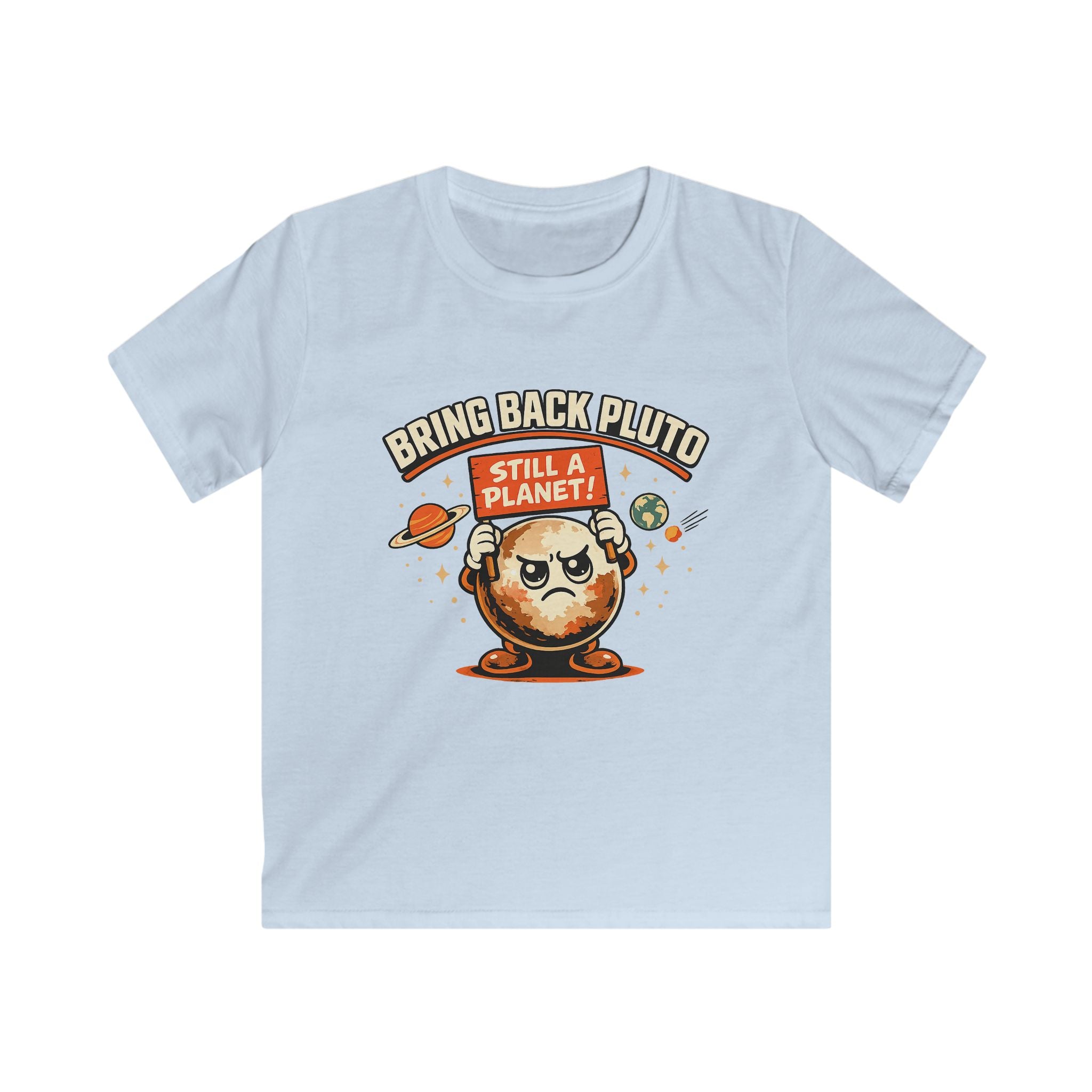 Kids Tee — 'Bring Back Pluto, Still a Planet!' Cute Cartoon Planet Shirt