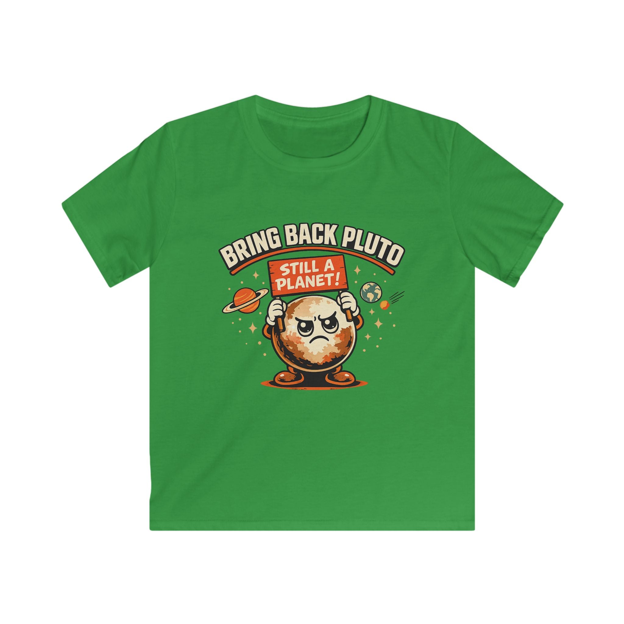 Kids Tee — 'Bring Back Pluto, Still a Planet!' Cute Cartoon Planet Shirt