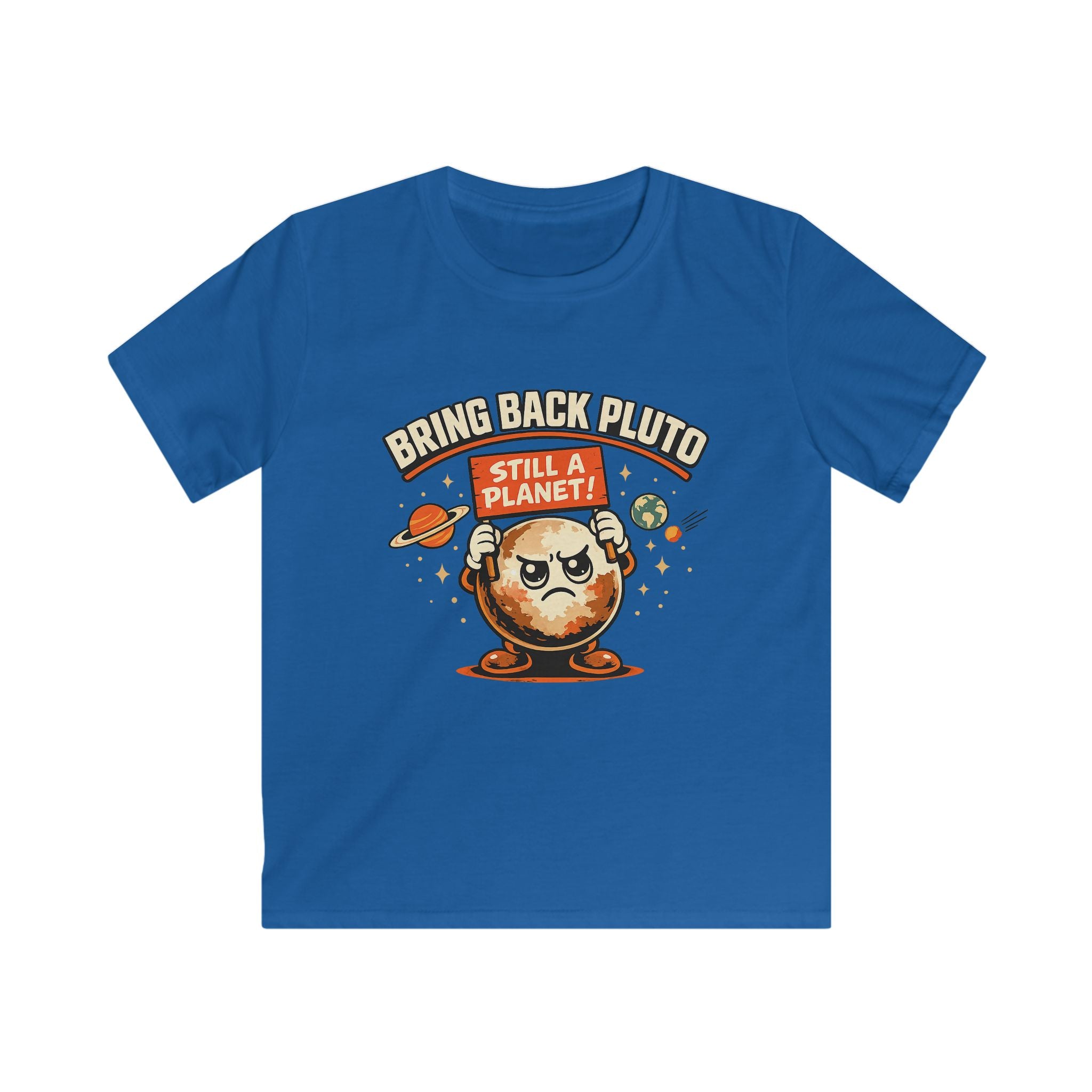 Kids Tee — 'Bring Back Pluto, Still a Planet!' Cute Cartoon Planet Shirt