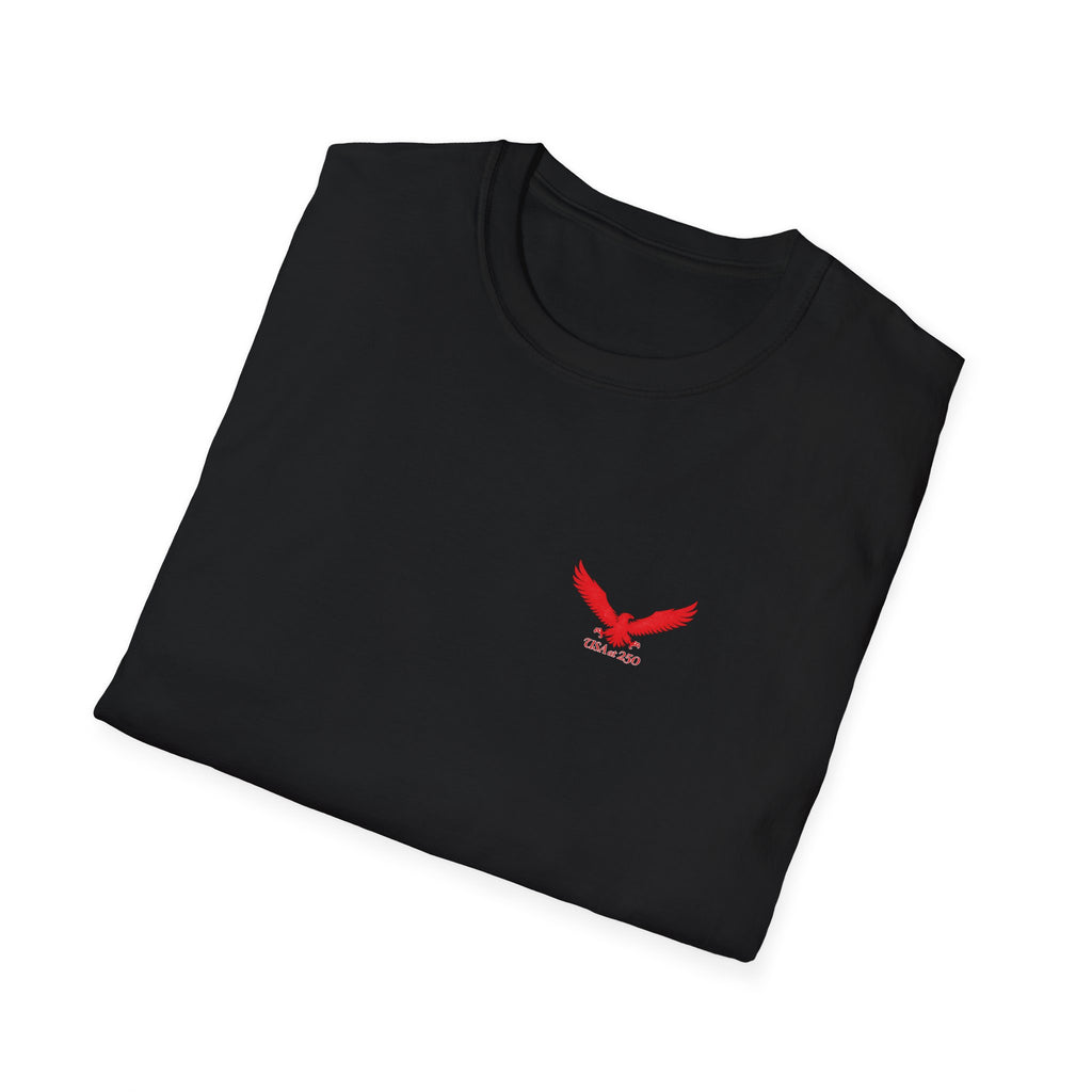 T‑Shirt — Small Red Eagle Chest Logo Tee