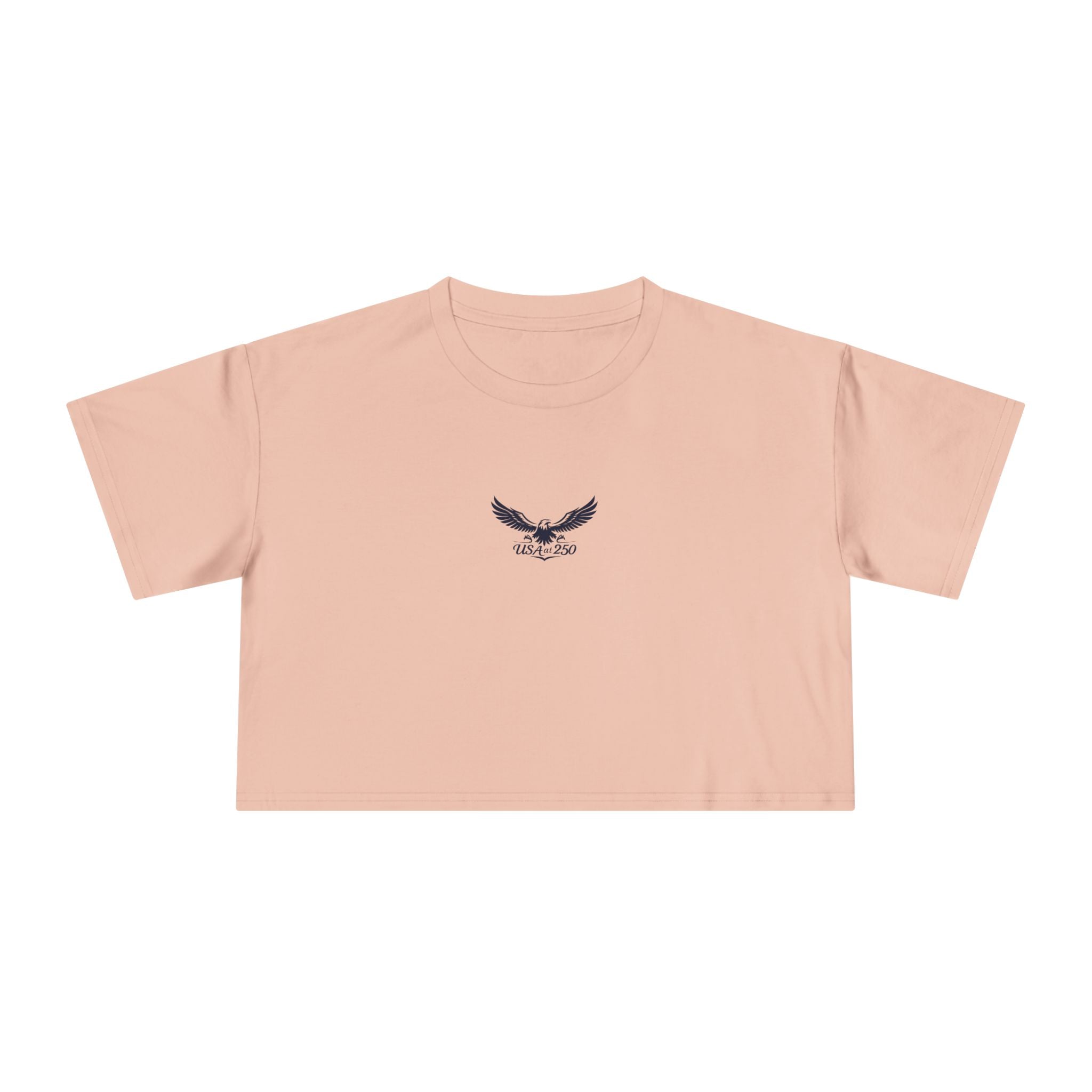 Women's Eagle Graphic Crop Tee – Minimal Center Chest Vintage Bird Top