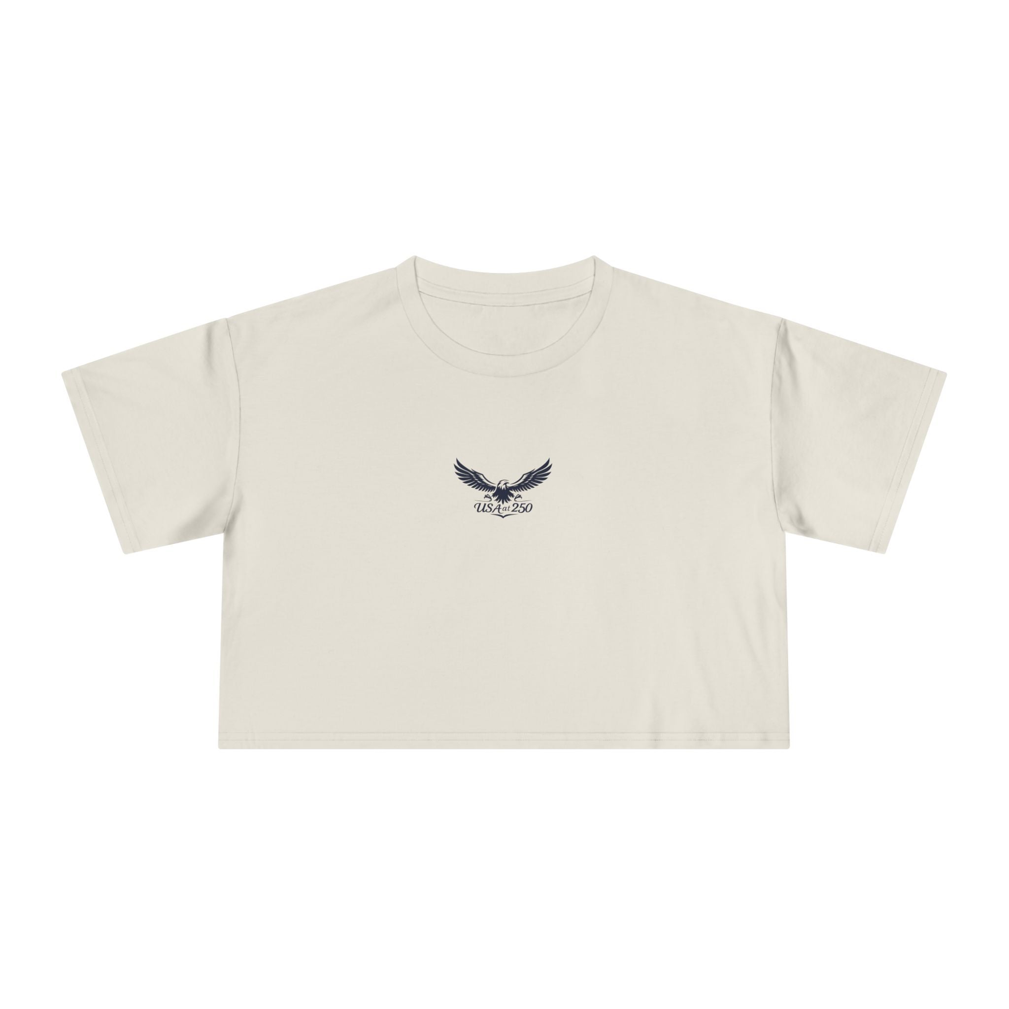 Women's Eagle Graphic Crop Tee – Minimal Center Chest Vintage Bird Top