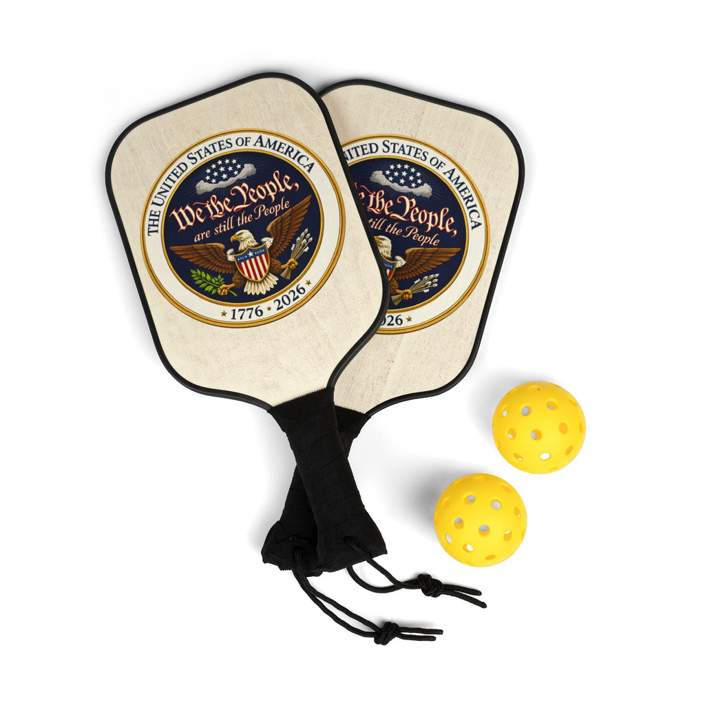 Patriotic 'We the People' Pickleball Paddle Set - 1776-2026 Anniversary Design