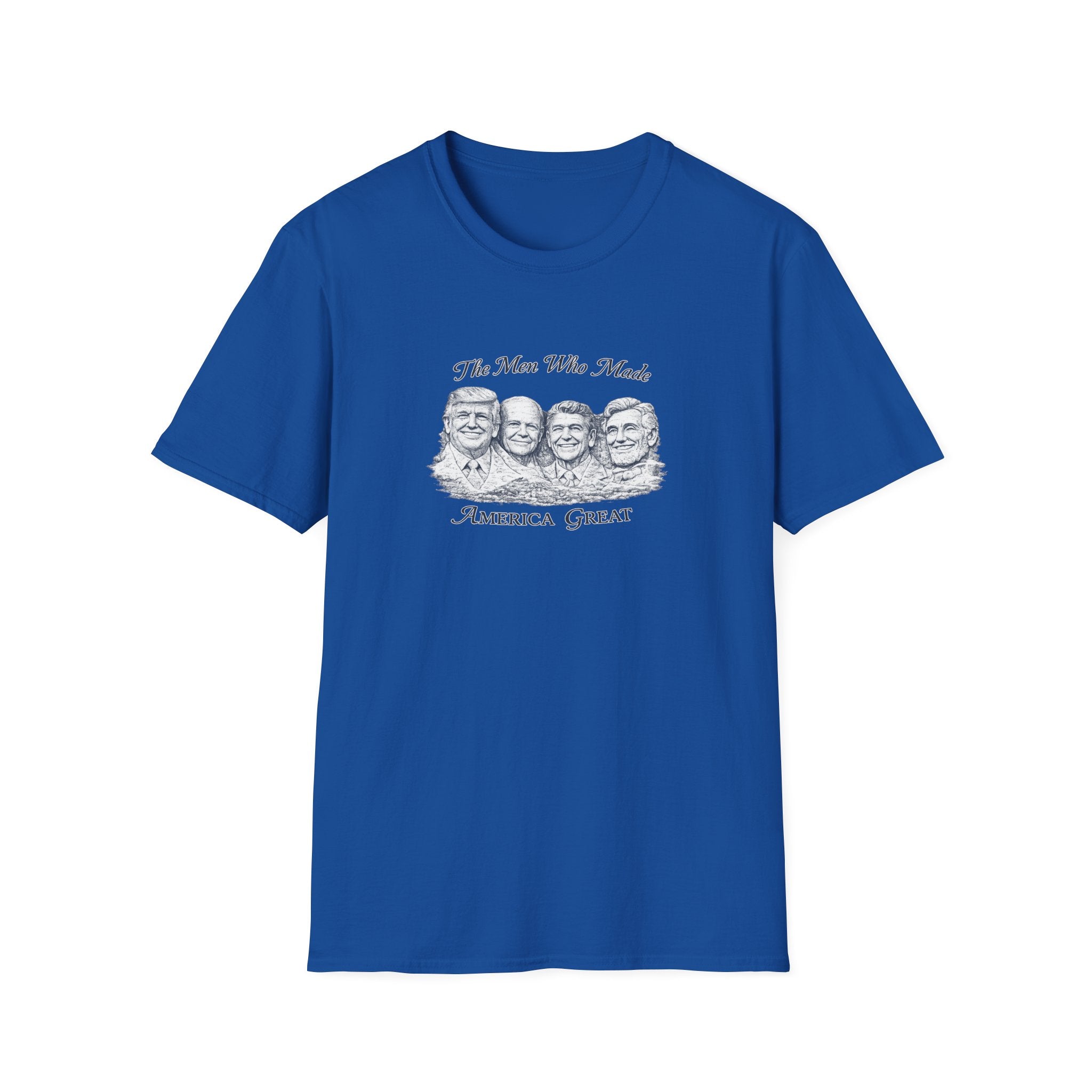 Mount Rushmore Christmas T-Shirt — "The Men Who Made America Great" Vintage Holiday Tee