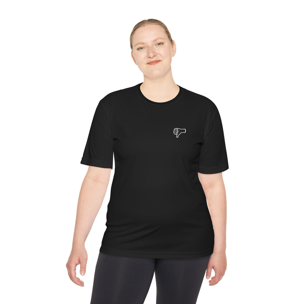 The AIR DRY thumbs down shirt.