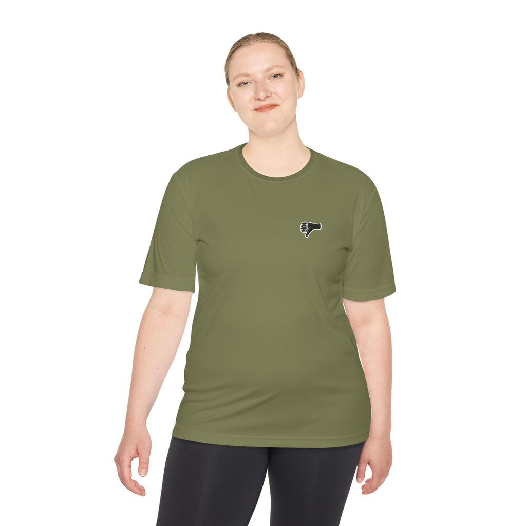 The AIR DRY thumbs down shirt.