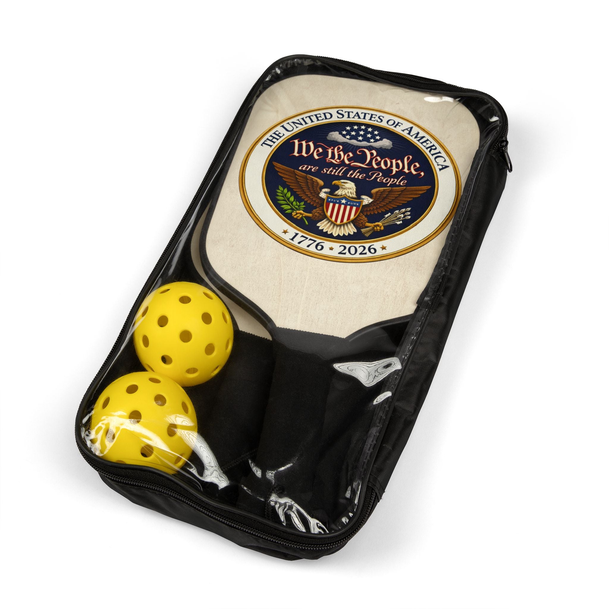 Patriotic 'We the People' Pickleball Paddle Set - 1776-2026 Anniversary Design