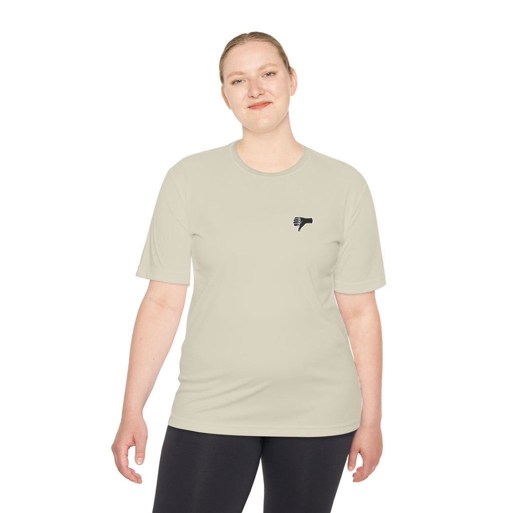 The AIR DRY thumbs down shirt.