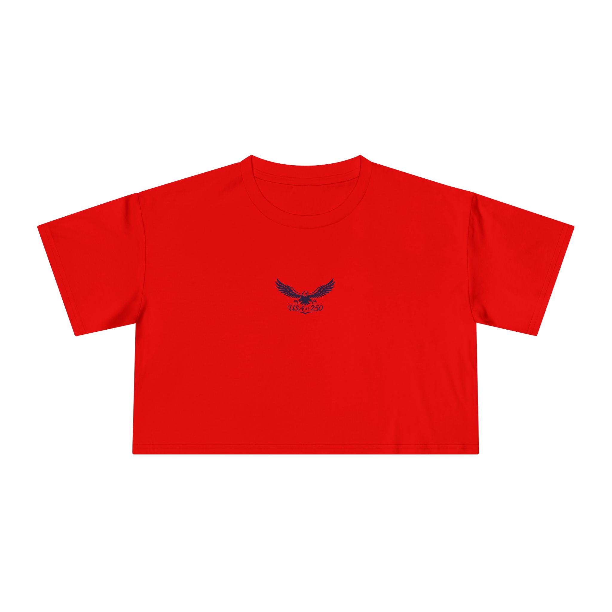 Women's Eagle Graphic Crop Tee – Minimal Center Chest Vintage Bird Top