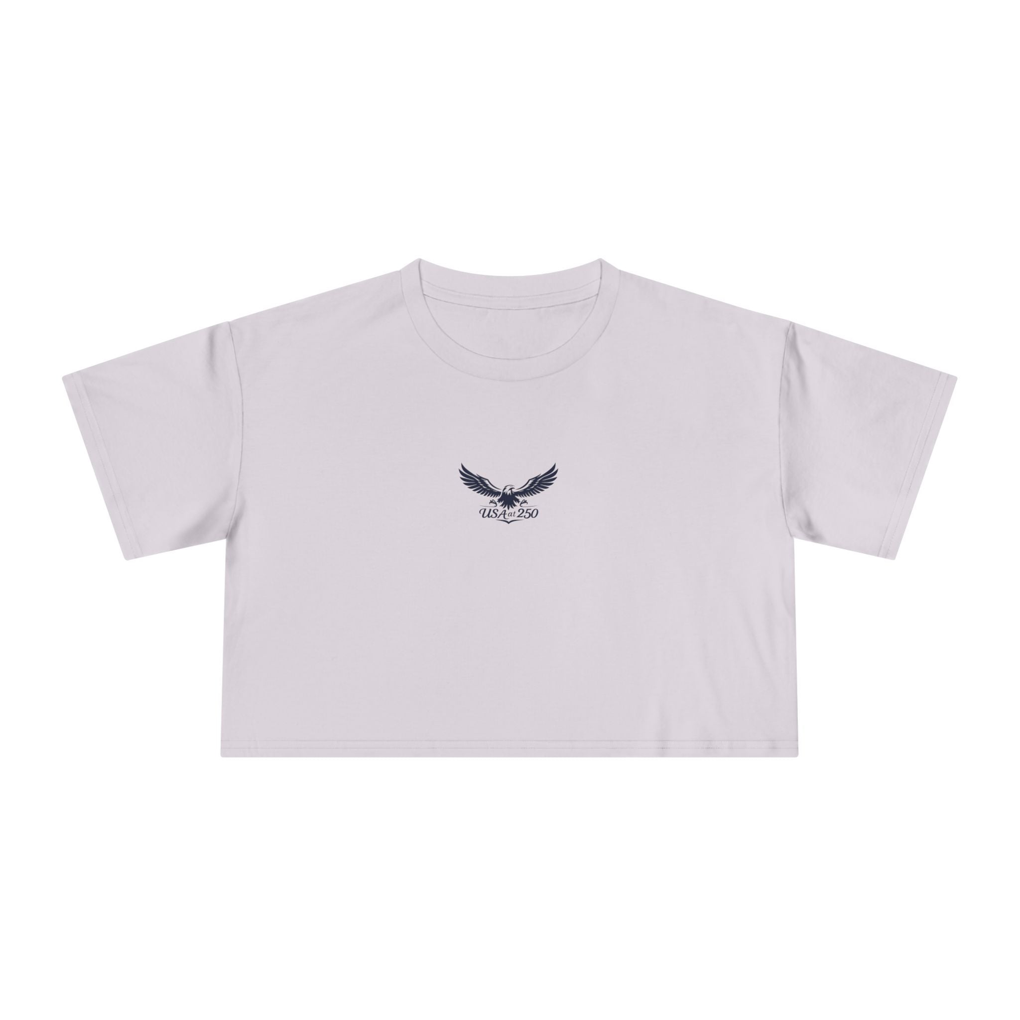 Women's Eagle Graphic Crop Tee – Minimal Center Chest Vintage Bird Top