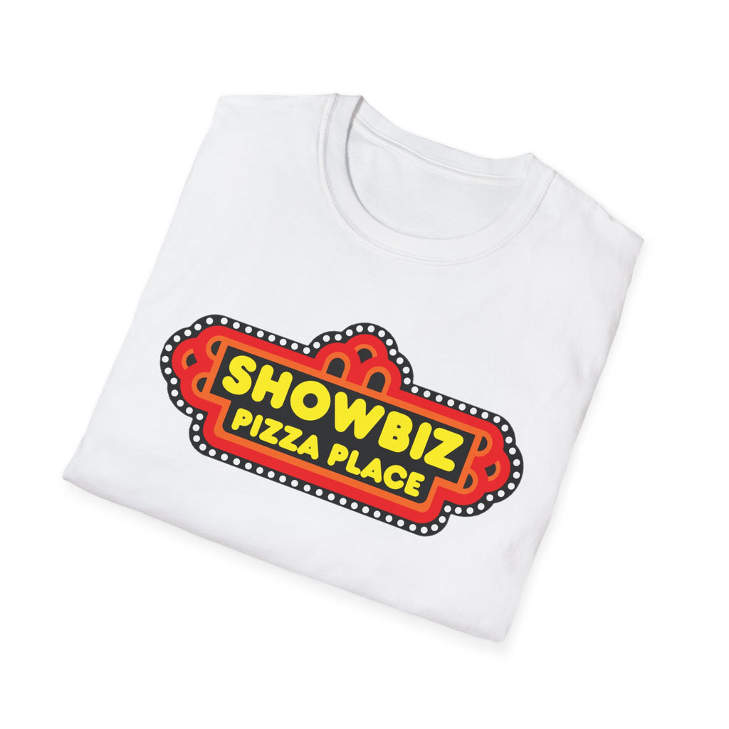 Showbiz Pizza Place Retro Logo T-Shirt — Vintage Arcade Pizza Tee