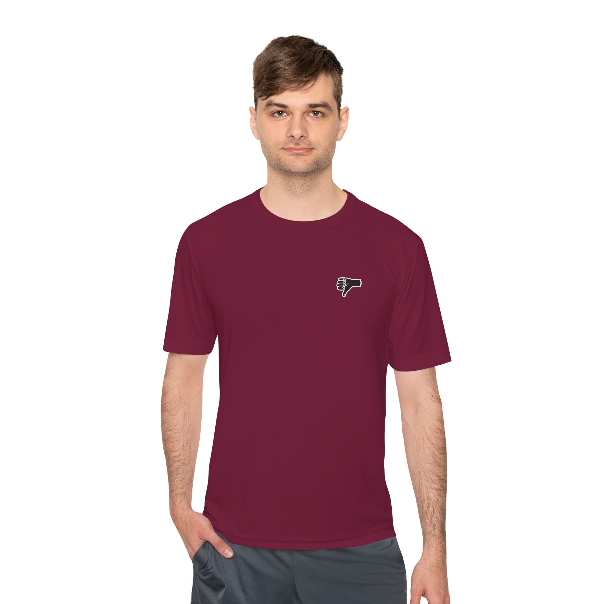 The AIR DRY thumbs down shirt.